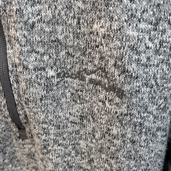 Eddie Bauer Men's Quarter-Zip Sweater Gray Melange Zip-Up Size M - Picture 7 of 7